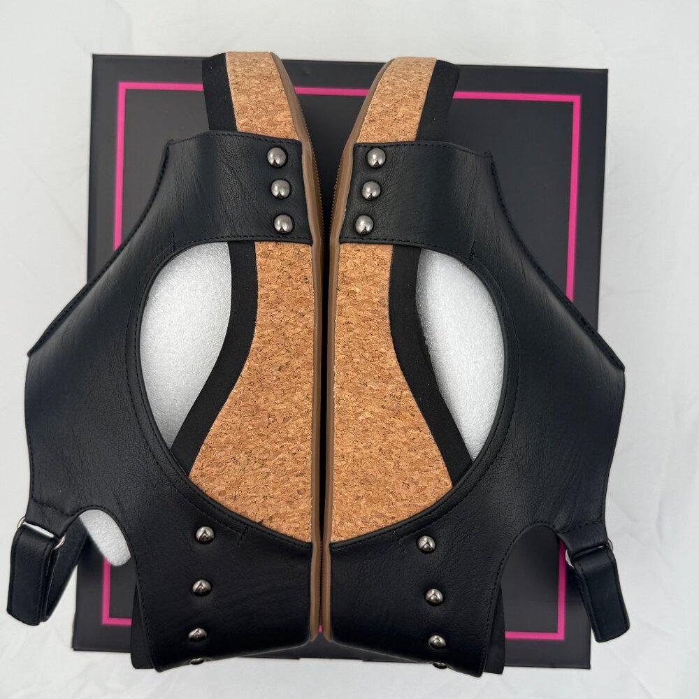 Corkys Womens Carley Black Wedge Sandals Size 9 Comfortable Chic - Picture 2 of 8